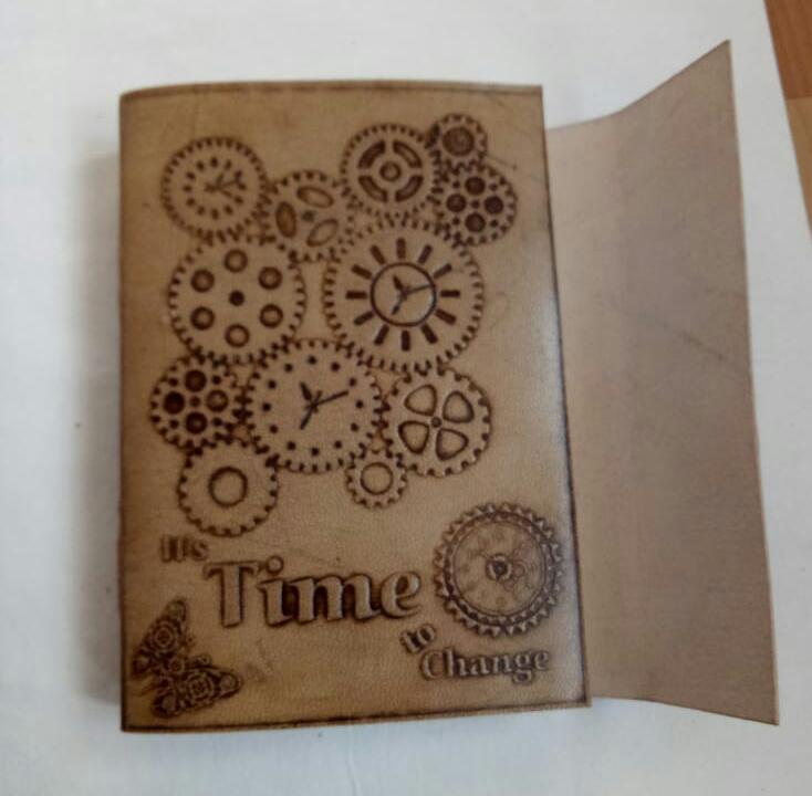 Leather Journal Time Embossing