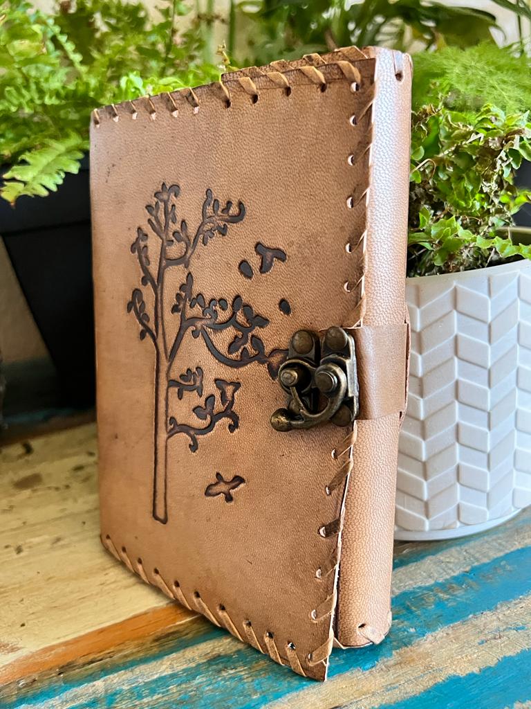 Leather Journal  Tree Of Life Embossing